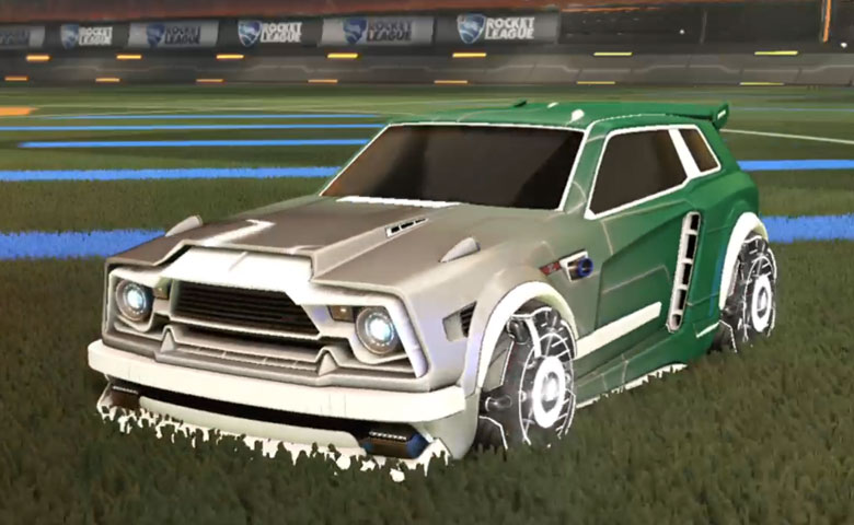 Rocket league Fennec Titanium White design with Raijin,Mainframe