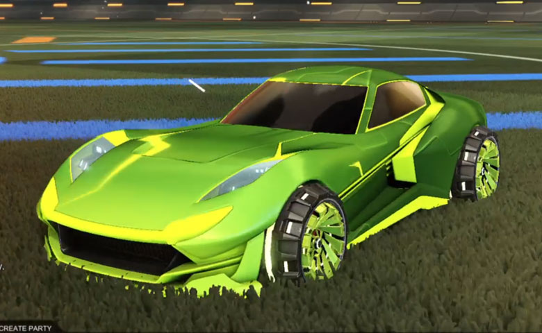 Rocket league Komodo Lime design with Z-RO,Komodo