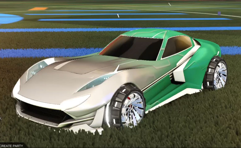 Rocket league Komodo Titanium White design with Z-RO,Mainframe