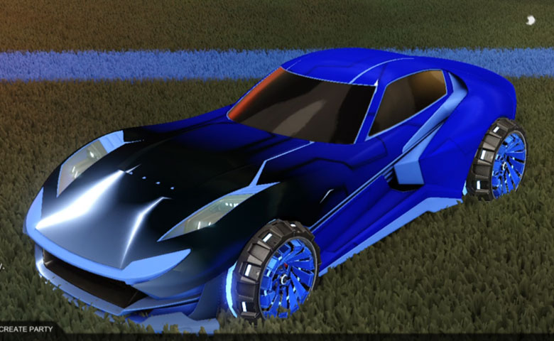 Rocket league Komodo Cobalt design with Z-RO,Mainframe