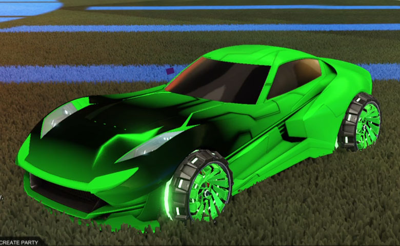 Rocket league Komodo Forest Green design with Z-RO,Mainframe