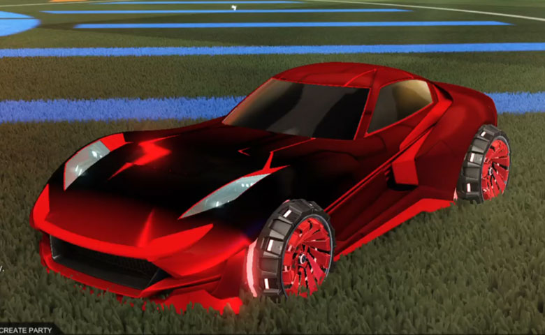 Rocket league Komodo Crimson design with Z-RO,Mainframe