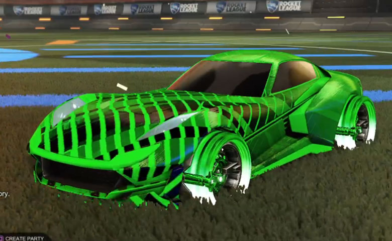 Rocket league Komodo Forest Green design with Muscle Boy,20XX