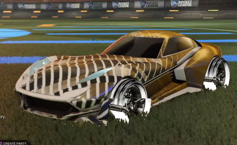 Rocket league Komodo Grey design with Muscle Boy,20XX