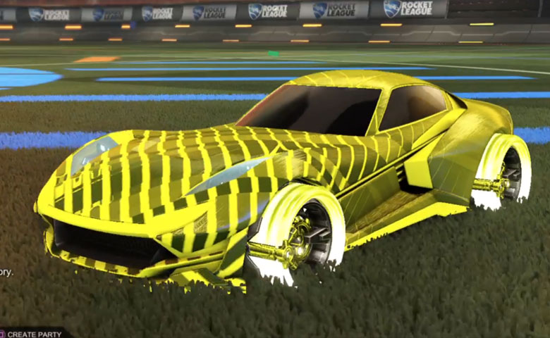 Rocket league Komodo Saffron design with Muscle Boy,20XX