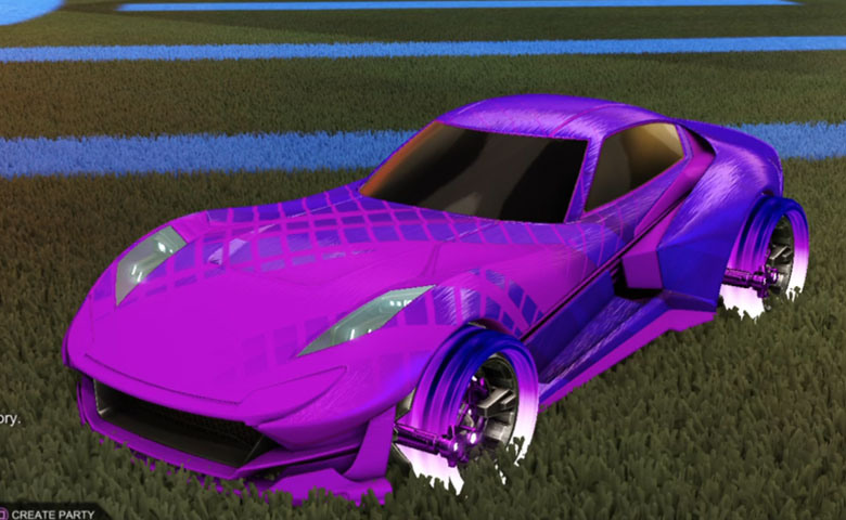 Rocket league Komodo Purple design with Muscle Boy,20XX