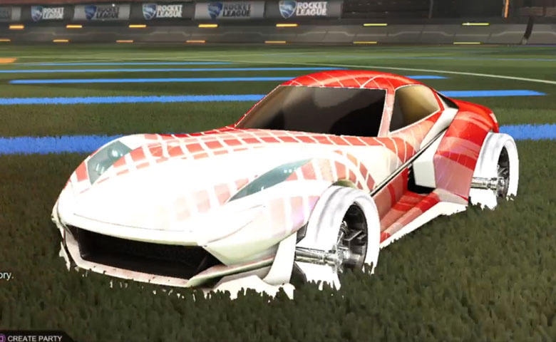 Rocket league Komodo Titanium White design with Muscle Boy,20XX