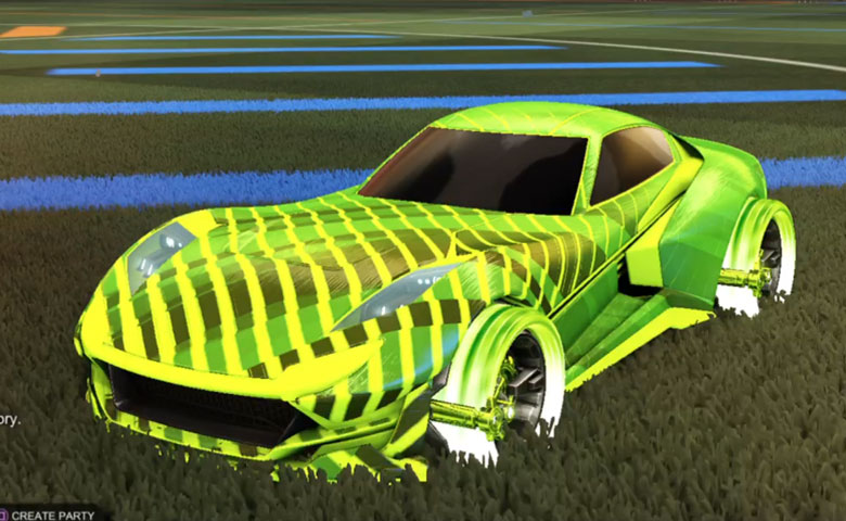 Rocket league Komodo Lime design with Muscle Boy,20XX