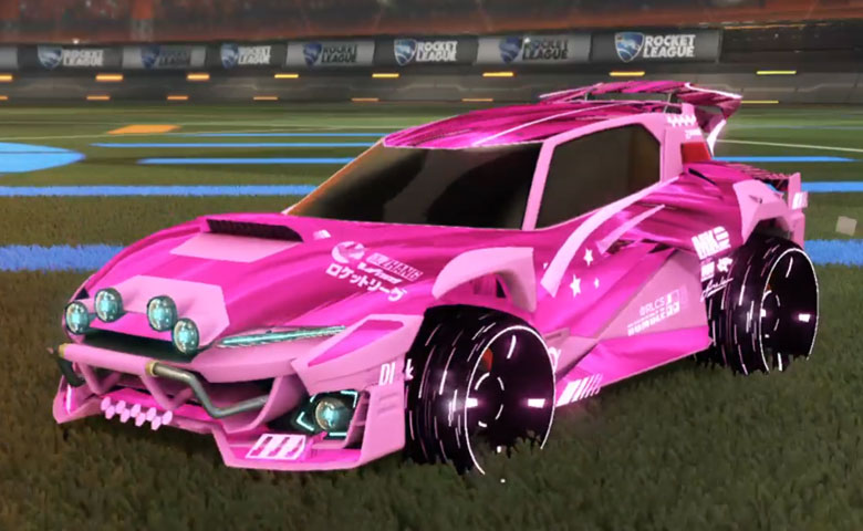 Rocket league Mudcat GXT Pink design with Blade Wave,Tidal Stream