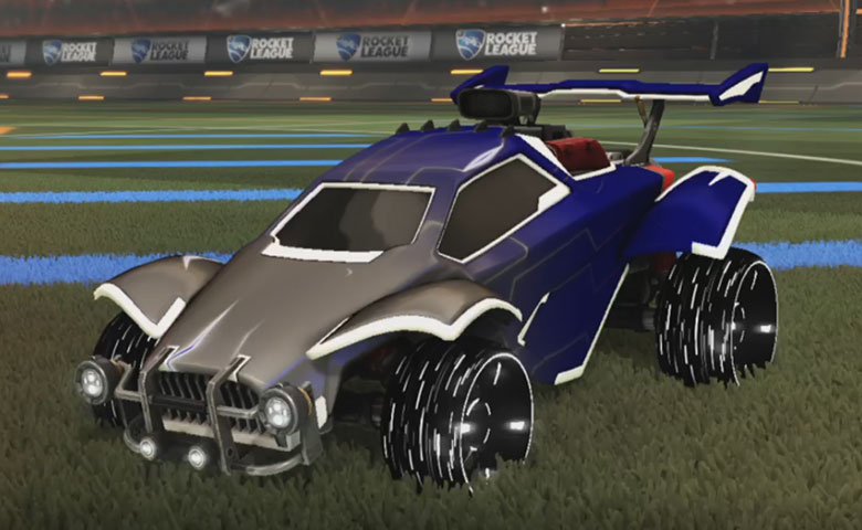 Rocket league Octane Titanium White design with Blade Wave,Mainframe