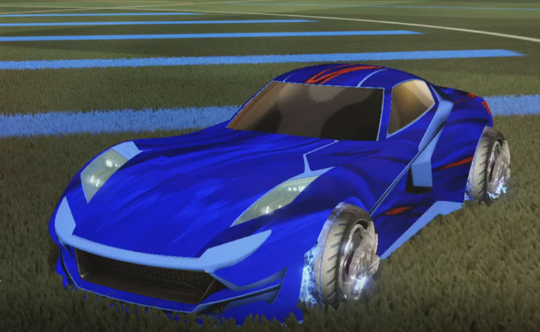 Rocket league Komodo Cobalt design with Draco,Tidal Stream