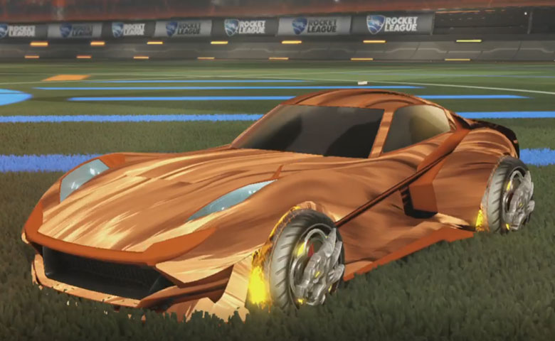 Rocket league Komodo Burnt Sienna design with Draco,Tidal Stream