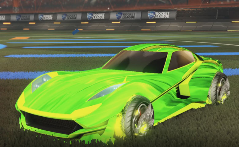 Rocket league Komodo Lime design with Draco,Tidal Stream