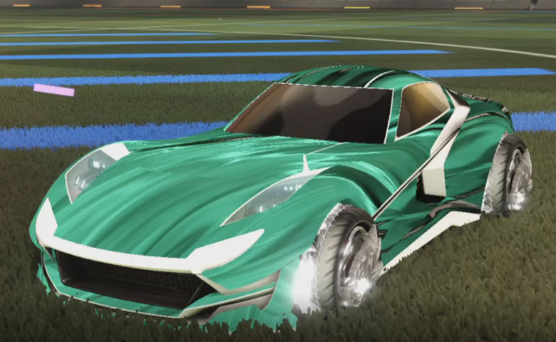 Rocket league Komodo Titanium White design with Draco,Tidal Stream