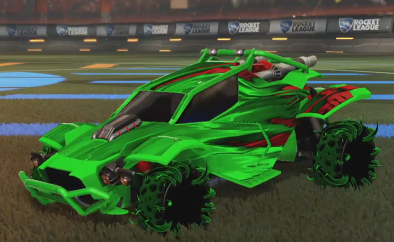 Rocket league Twinzer Forest Green design with Creeper,Tidal Stream