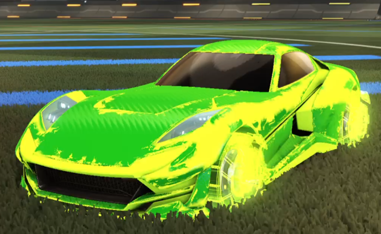 Rocket league Komodo Lime design with Rocket Forge II,Heatwave