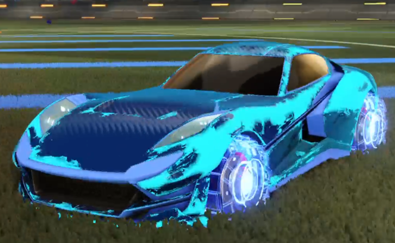 Rocket league Komodo Cobalt design with Rocket Forge II,Heatwave