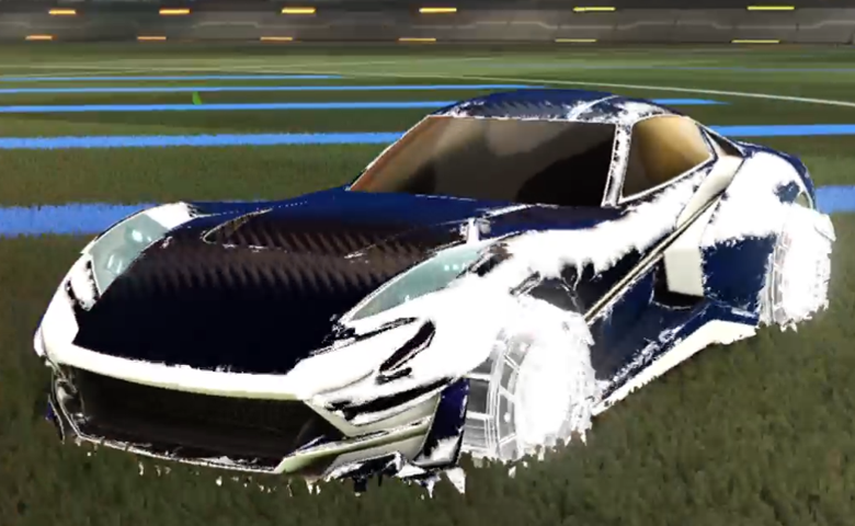 Rocket league Komodo Titanium White design with Rocket Forge II,Heatwave