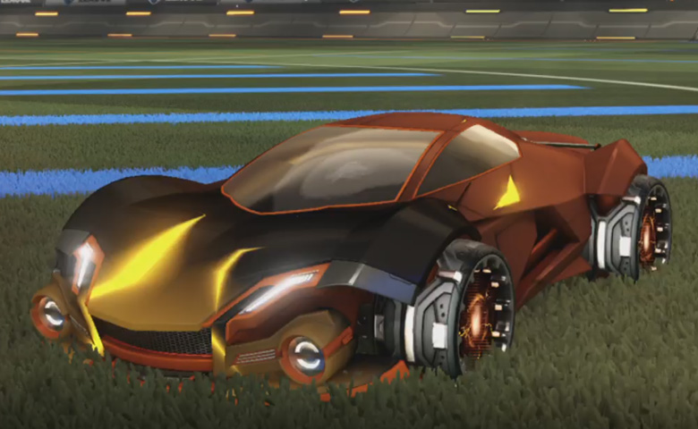 Rocket league Werewolf Burnt Sienna design with Reactor,Mainframe