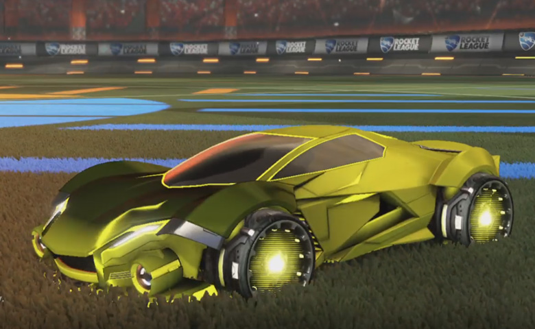 Rocket league Werewolf Saffron design with Reactor,Mainframe