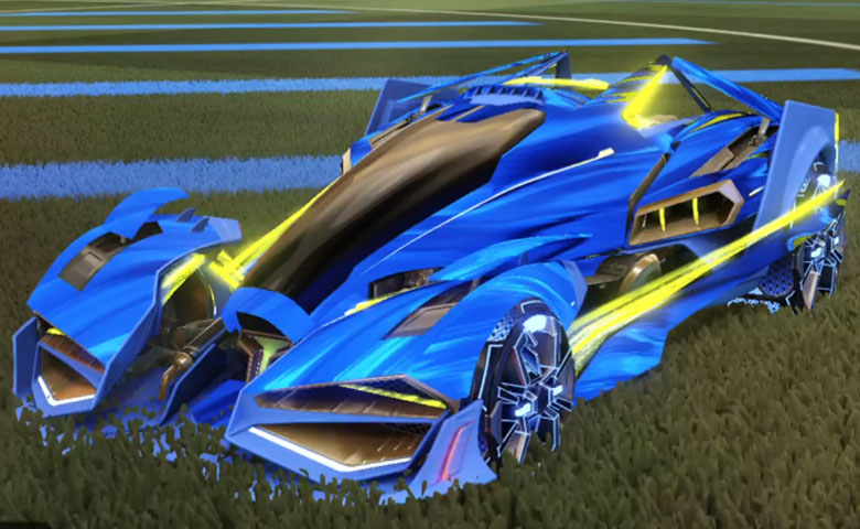 Rocket league Artemis GXT Cobalt design with Apparatus:Inverted,Tidal Stream