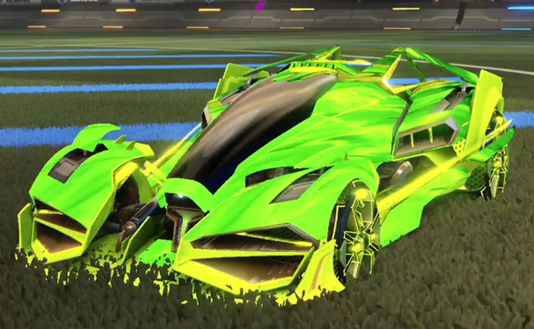 Rocket league Artemis GXT Lime design with Apparatus:Inverted,Tidal Stream