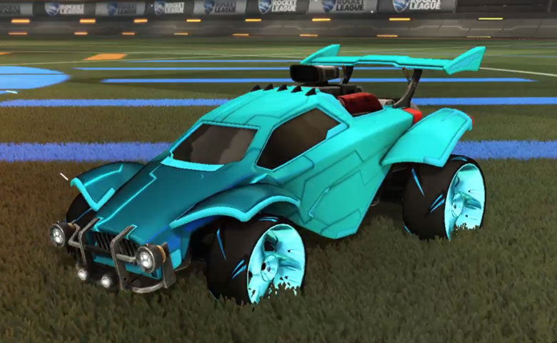 Rocket league Octane Sky Blue design with TRI-2050,Mainframe