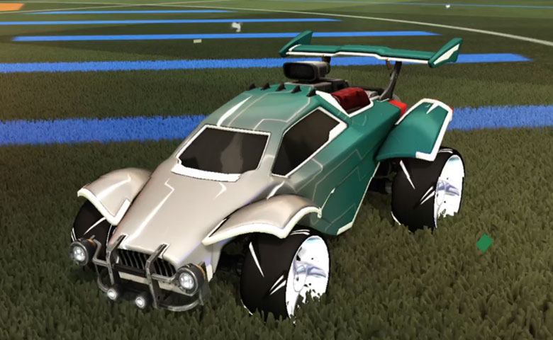 Rocket league Octane Titanium White design with TRI-2050,Mainframe