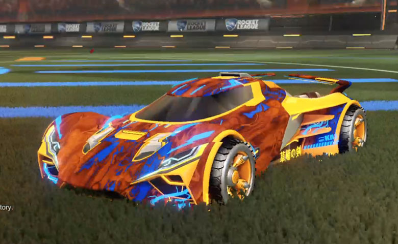 Rocket league Ronin GXT Orange design with Shortwire,Glorifier