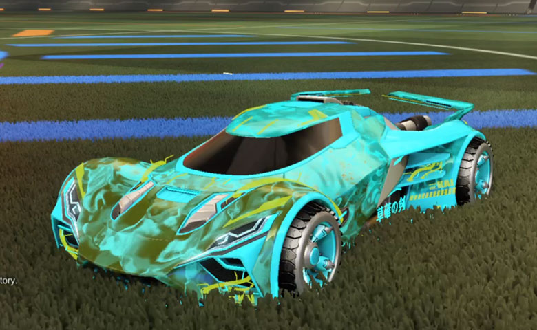 Rocket league Ronin GXT Sky Blue design with Shortwire,Dissolver