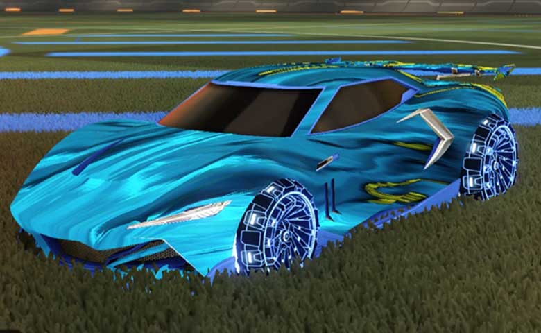 Rocket league Peregrine TT Cobalt design with Z-RO,Tidal Stream