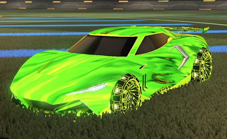 Rocket league Peregrine TT Lime design with Z-RO,Tidal Stream