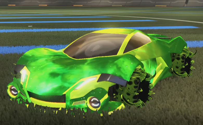 Rocket league Werewolf Lime design with Creeper,Interstellar