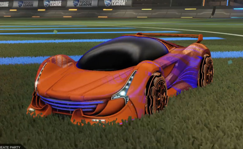 Rocket league Nimbus Burnt Sienna design with HNY: Inverted,20XX