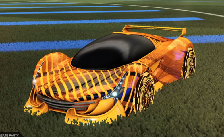 Rocket league Nimbus Orange design with HNY: Inverted,20XX