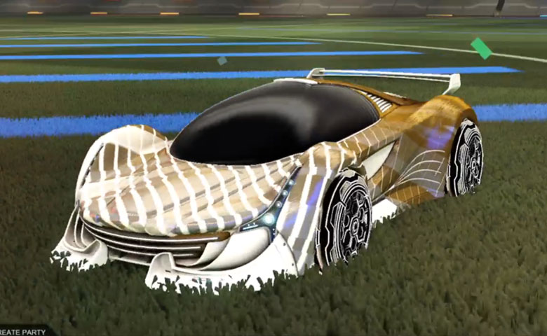 Rocket league Nimbus Titanium White design with HNY: Inverted,20XX