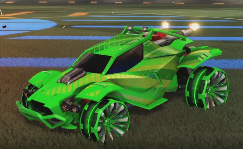 Rocket league Twinzer Forest Green design with Grappler,20XX