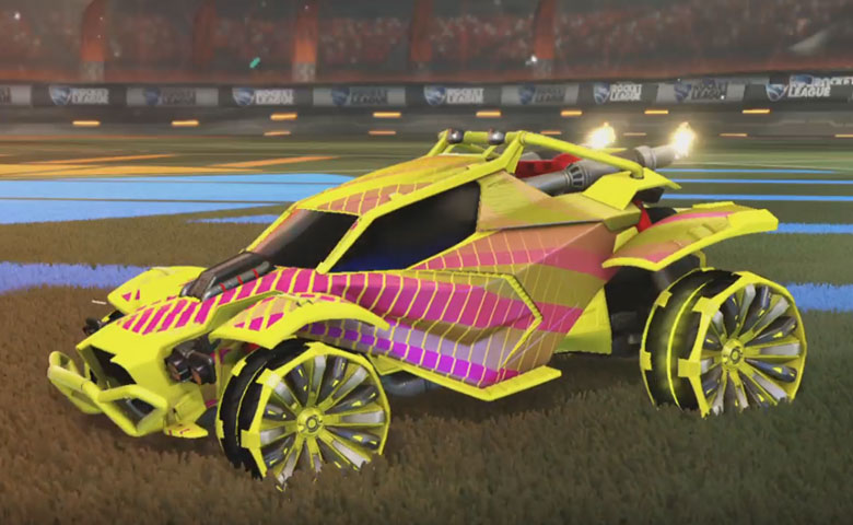 Rocket league Twinzer Saffron design with Grappler,20XX