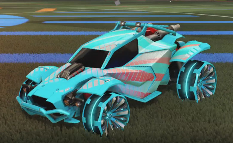 Rocket league Twinzer Sky Blue design with Grappler,20XX