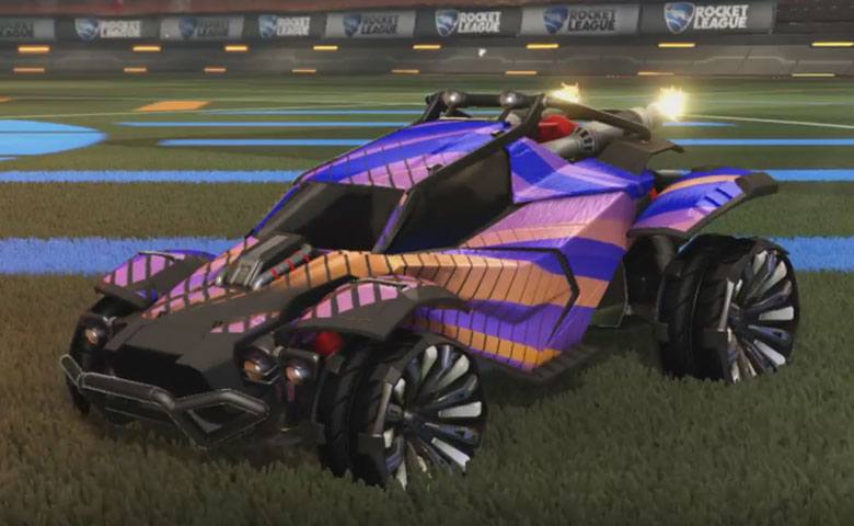 Rocket league Twinzer Black design with Grappler,20XX