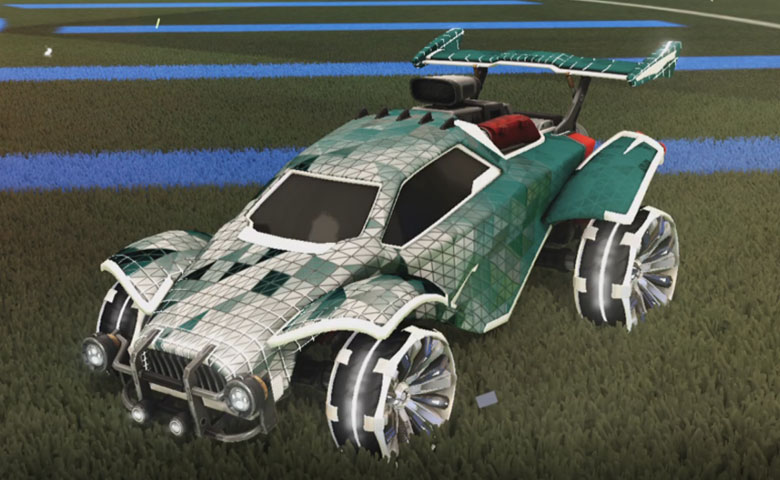 Rocket league Octane Titanium White design with Grappler,Trigon