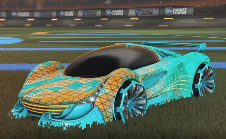 Rocket league Nimbus Sky Blue design with Grappler,Trigon