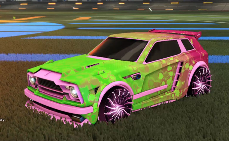 Rocket league Fennec Pink design with Cutter: Inverted,Bubbly