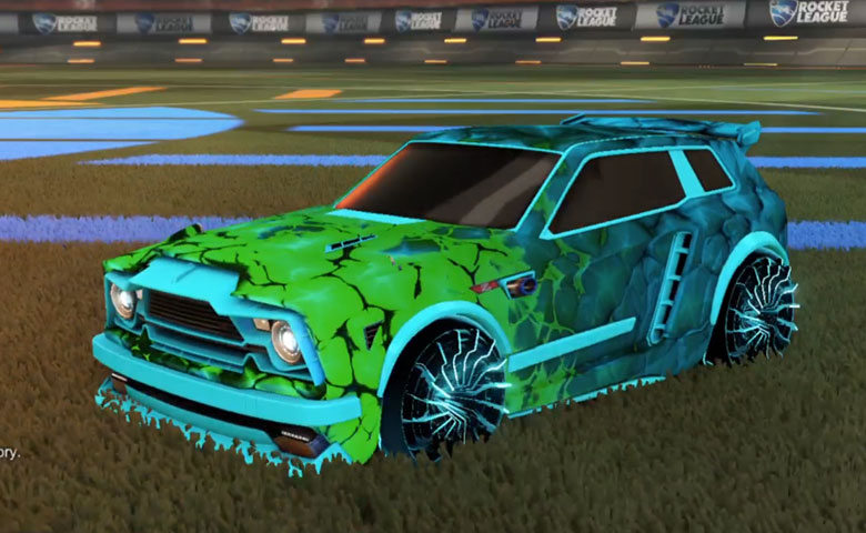 Rocket league Fennec Sky Blue design with Cutter: Inverted,Chameleon