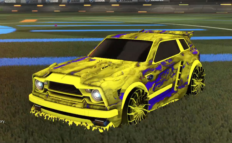 Rocket league Fennec Saffron design with Cutter: Inverted,Glorifier