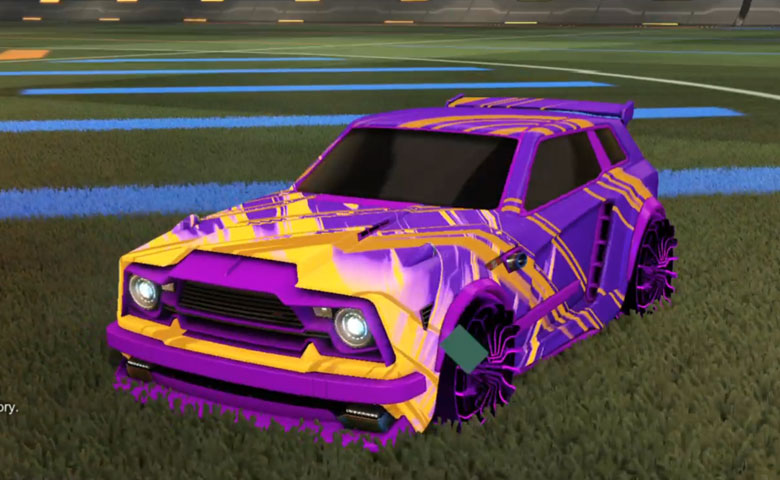 Rocket league Fennec Purple design with Cutter: Inverted,Slipstream