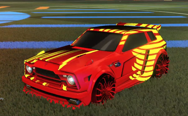 Rocket league Fennec Crimson design with Cutter: Inverted,Streamline