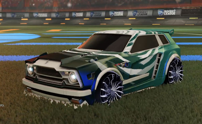 Rocket league Fennec Grey design with Cutter: Inverted,Storm Watch
