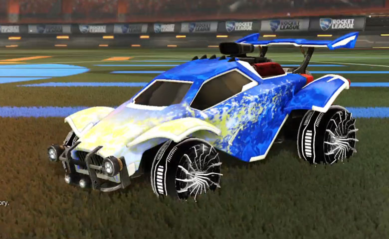 Rocket league Octane Titanium White design with Cutter: Inverted,Dissolver