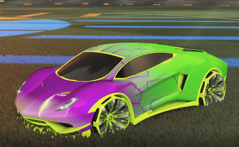 Rocket league Endo Lime design with Grappler,Mainframe